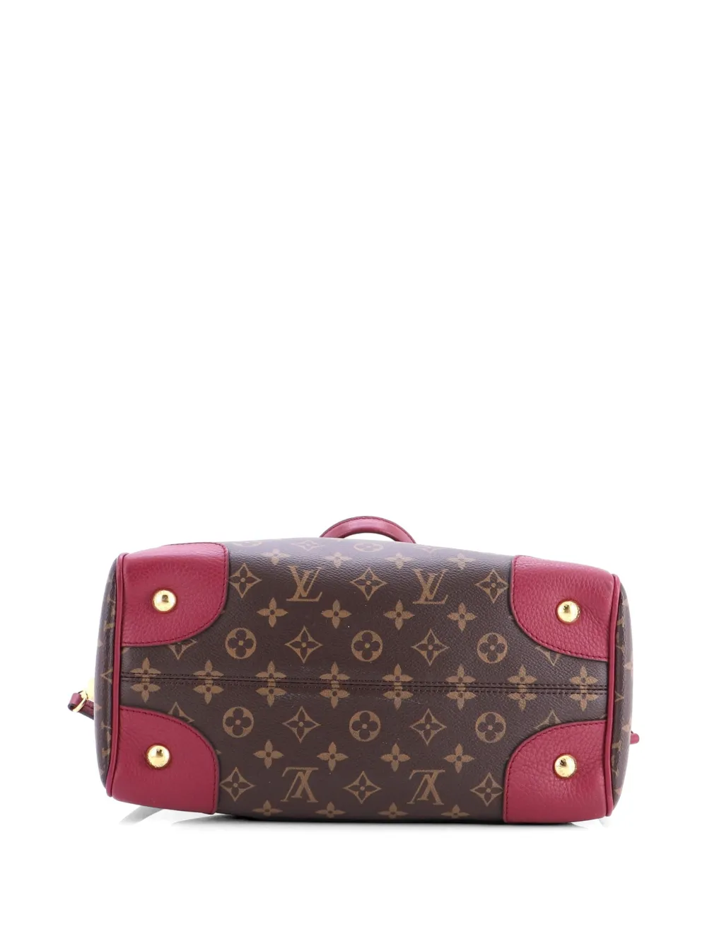 Louis Vuitton Pre-owned Retiro NM Handbag Monogram Canvas and Leather Satchel in Red, view 4