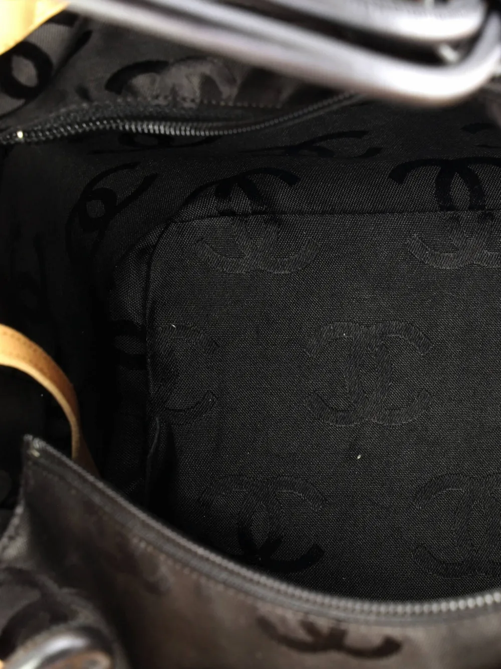 Pre-owned Chanel Cambon Quilted Leather Medium Tote Bag In Neutral