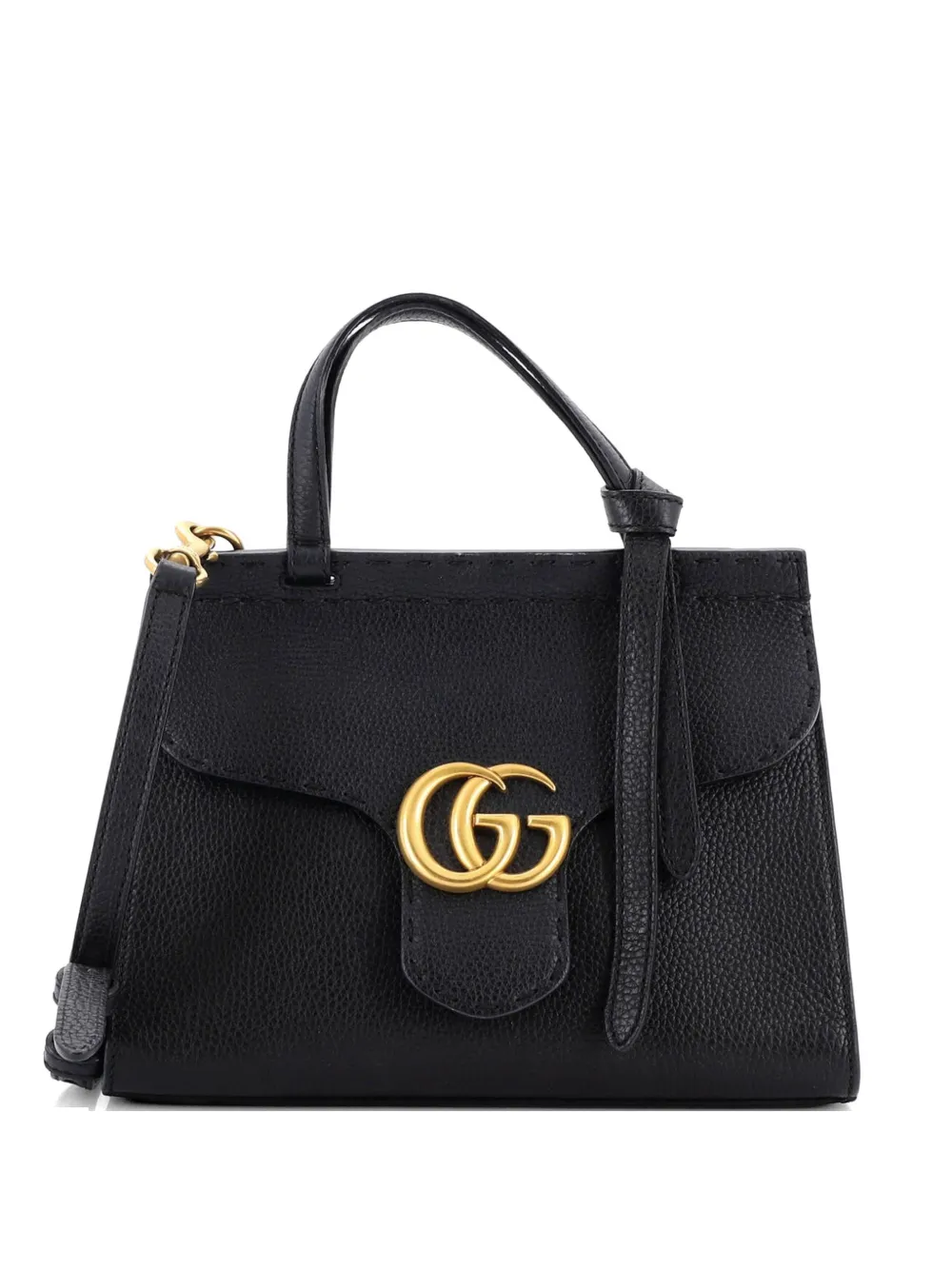 Gucci Pre-Owned GG Marmont Top Handle Bag Leather Mini satchel - Nero
