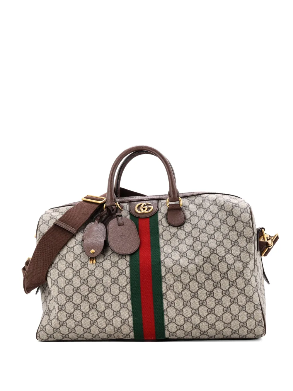 Gucci Pre-Owned Ophidia Carry On Duffle Bag GG Coated Canvas Medium travel bag - Marrone