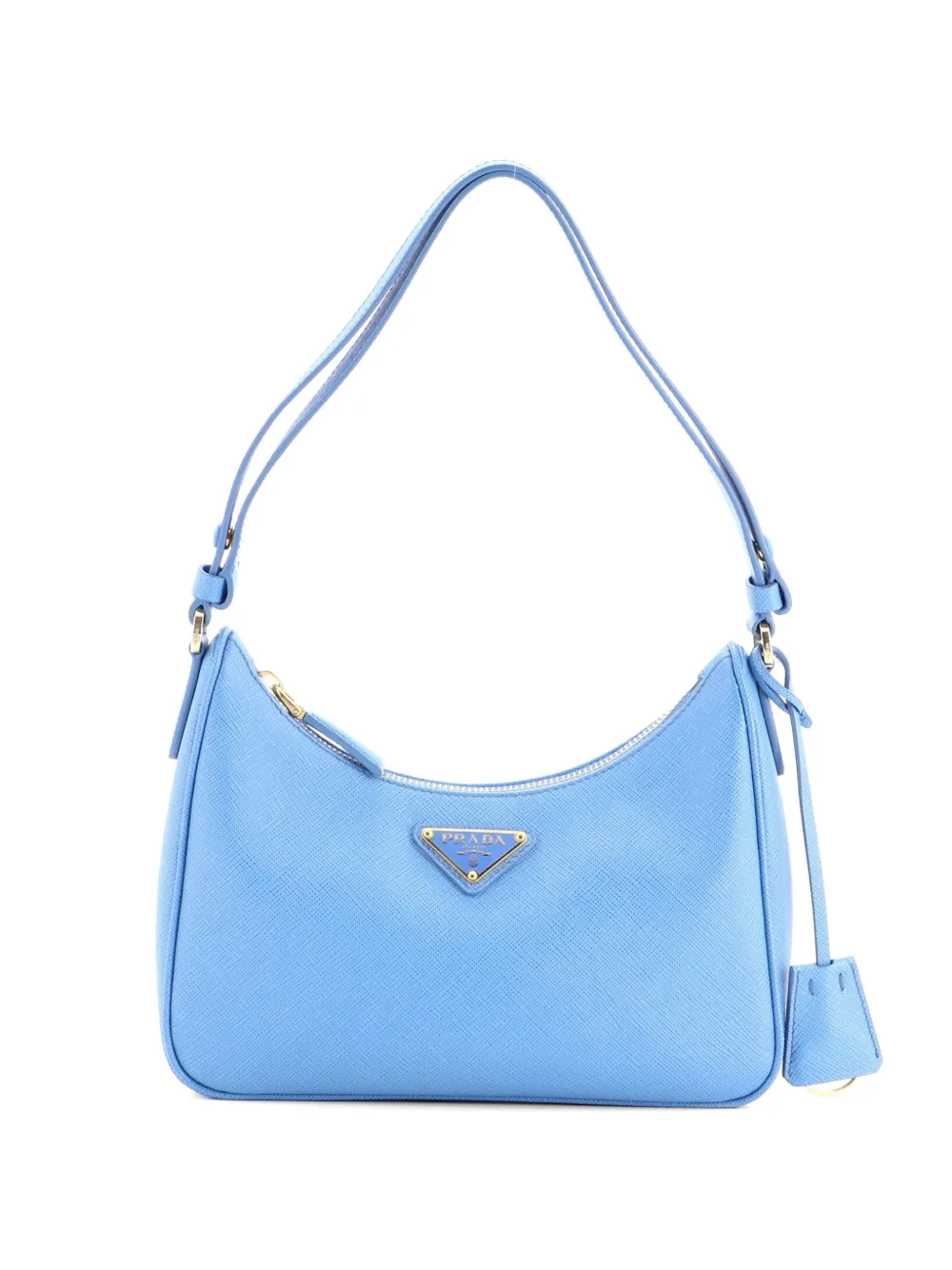 Prada Pre-Owned Re-Edition Hobo Saffiano Leather Mini shoulder bag - Blu