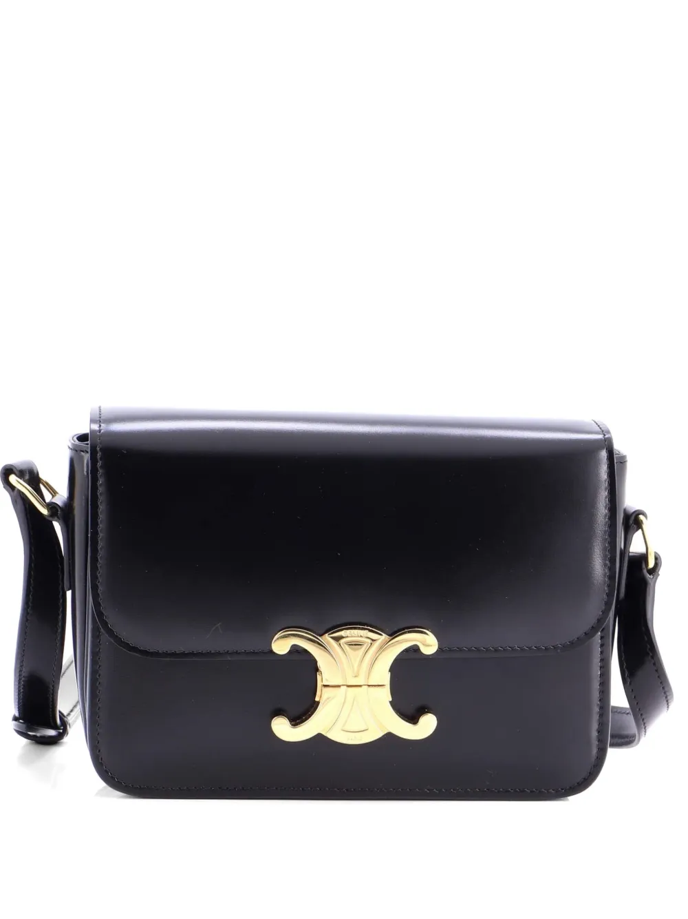 Celine Pre-Owned Triomphe Shoulder Bag Smooth Calfskin Teen crossbody bag - Nero