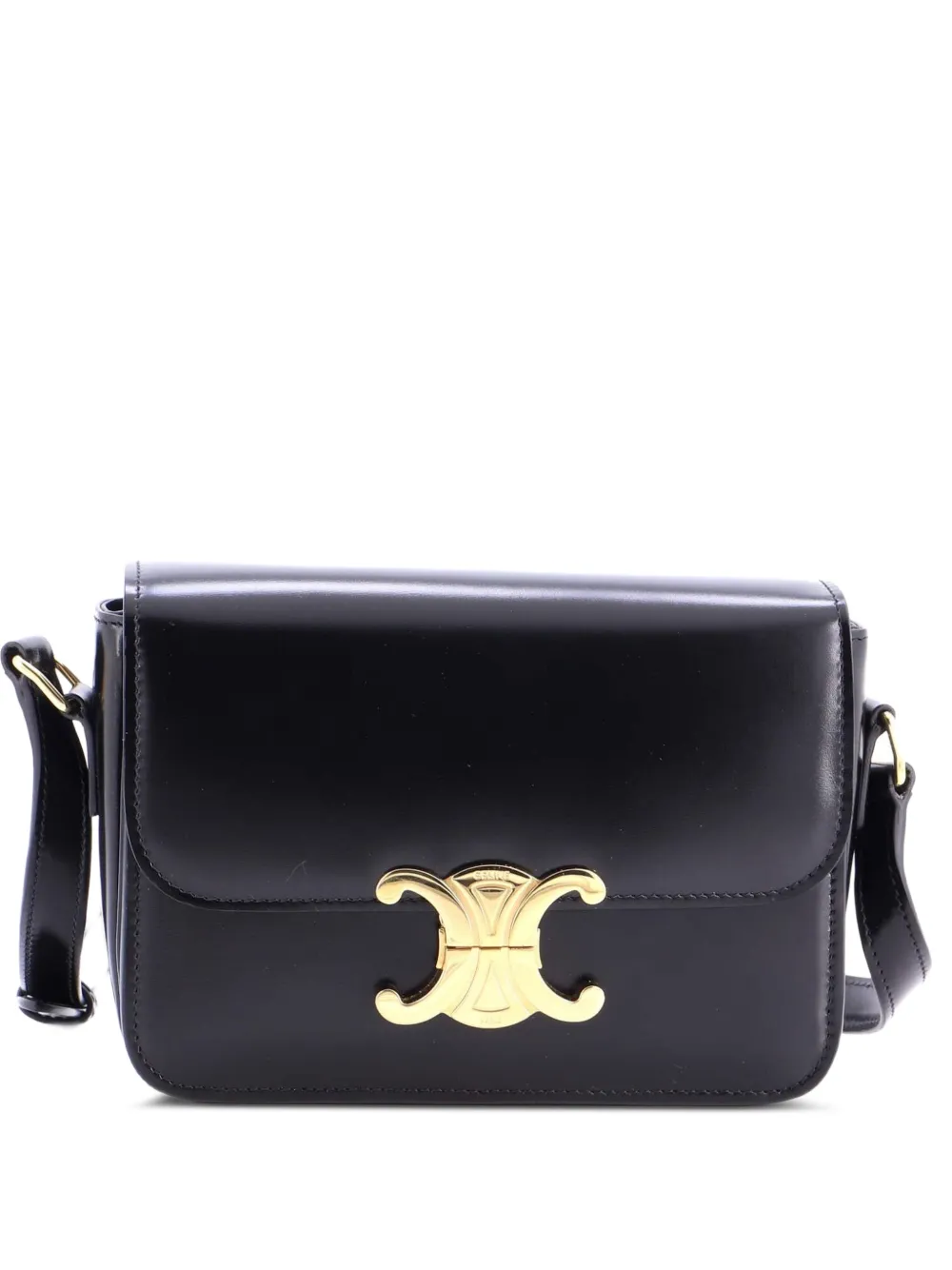 Celine Pre-Owned Triomphe Shoulder Bag Smooth Calfskin Teen crossbody bag - Nero