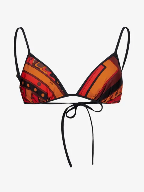 PUCCI Vivara print triangle bikini top