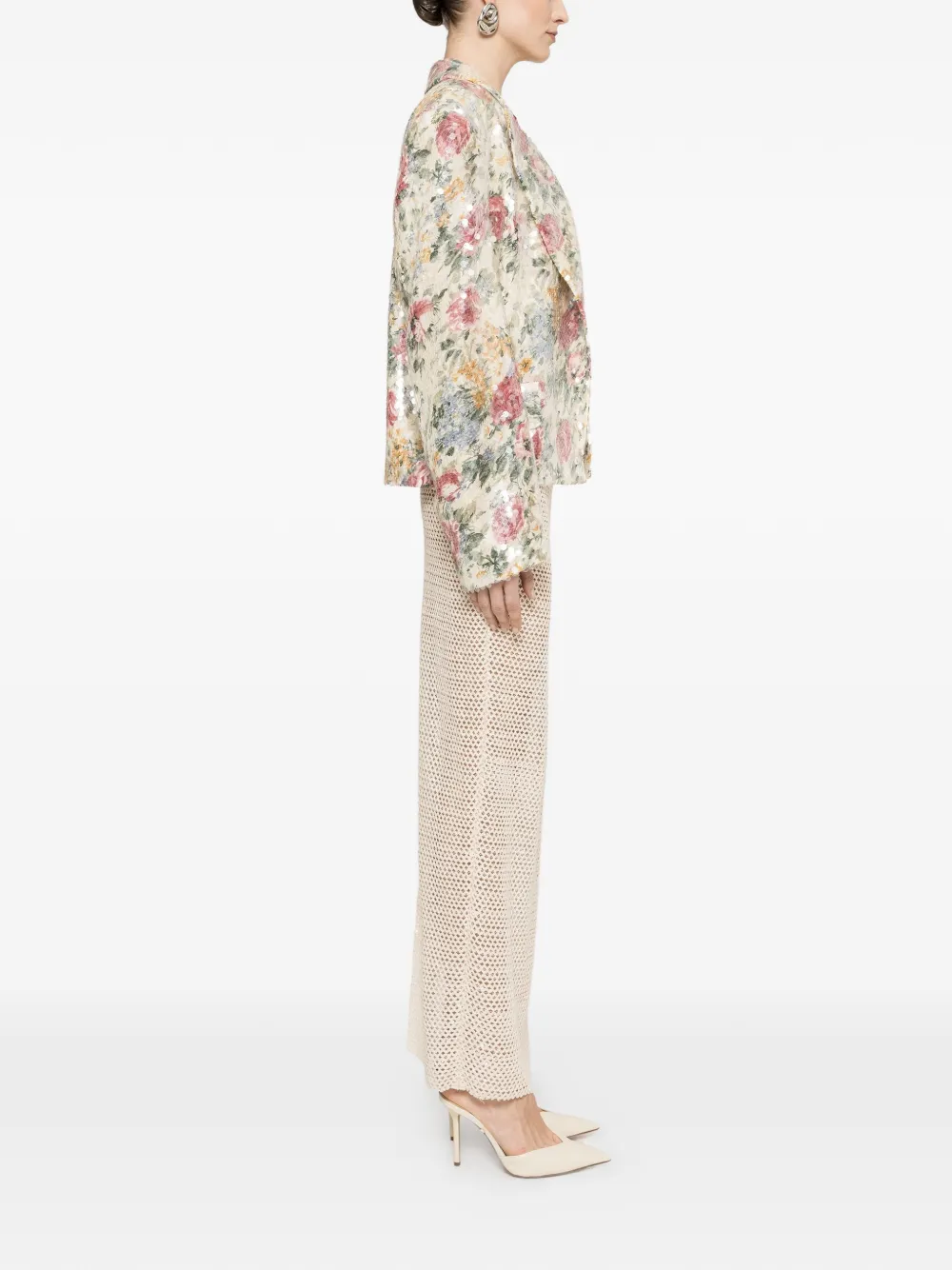 NISSA Oversized blazer Beige