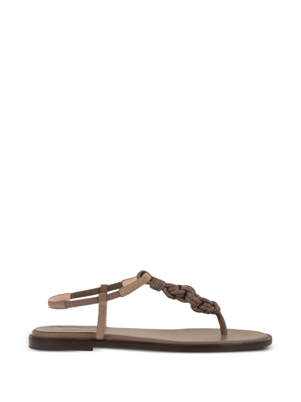 Fabiana Filippi braided-strap leather sandals Beige