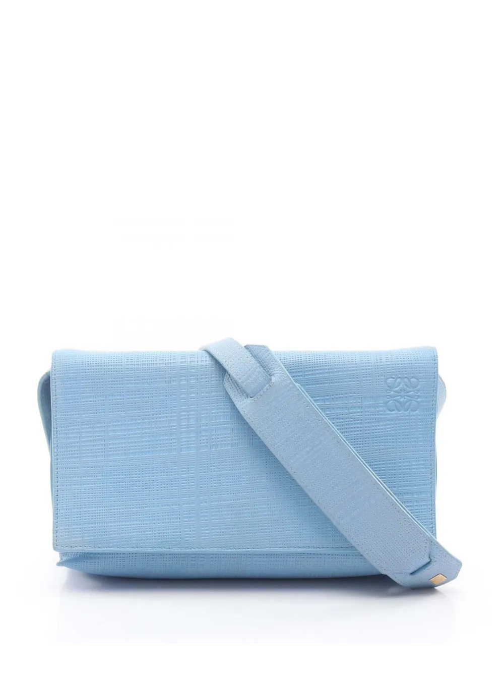 Loewe Pre-Owned 2010-2026 Patent Anagram Vega crossbody bag - Blu