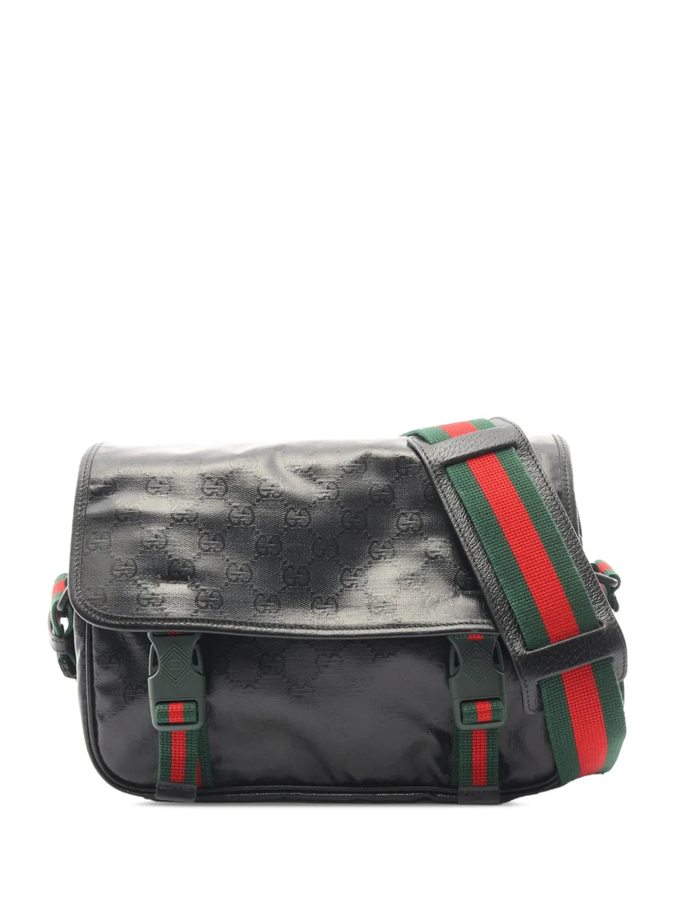 Gucci Pre-Owned 2016-2026 Small GG Crystal Web Messenger Bag shoulder bag - Nero