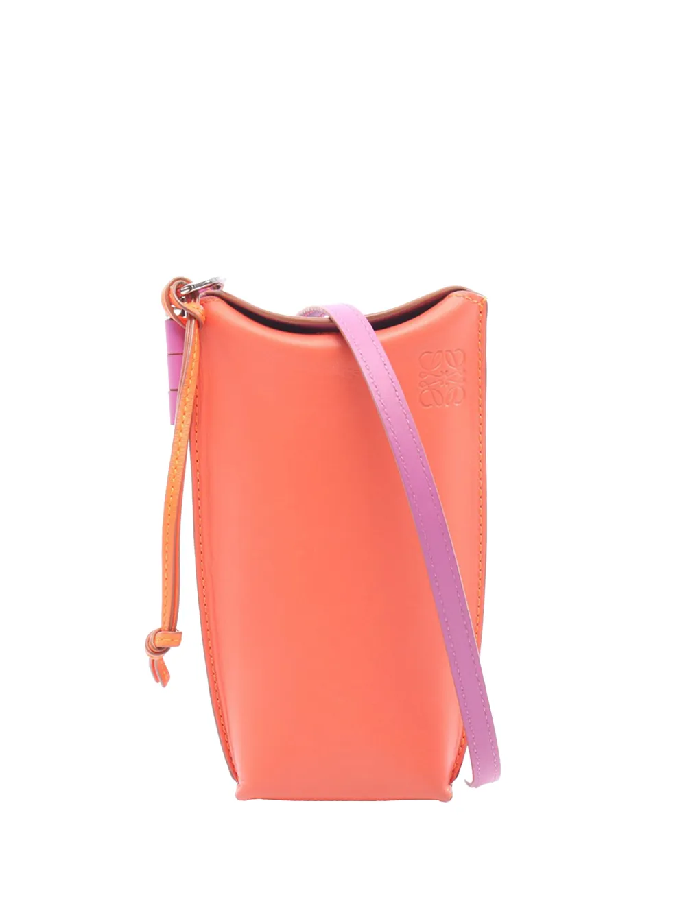 Loewe Pre-Owned 2010-2026 Tricolor Leather Gate Pocket crossbody bag - Arancione