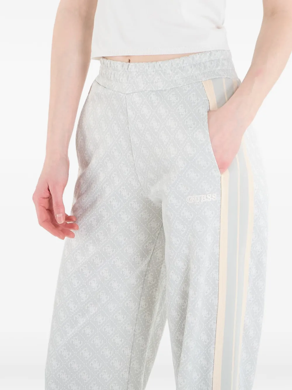GUESS USA Trainingsbroek met zijstreep Grijs