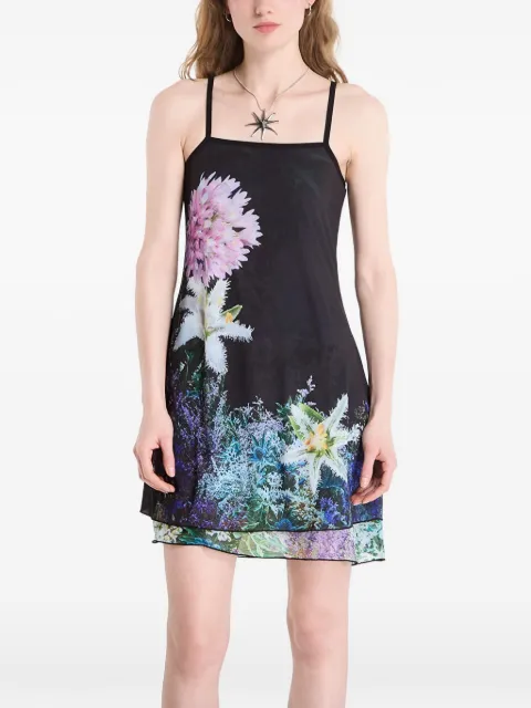Desigual reversible floral-print layered mini dress