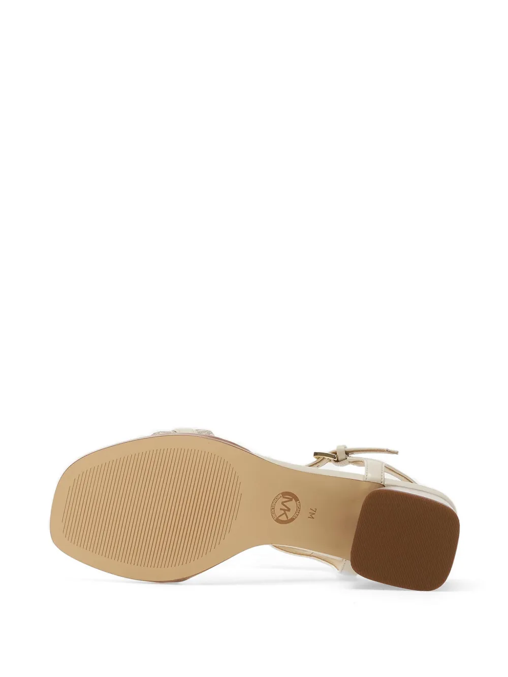Michael Kors Sandalen met monogram-print en gespsluiting Beige