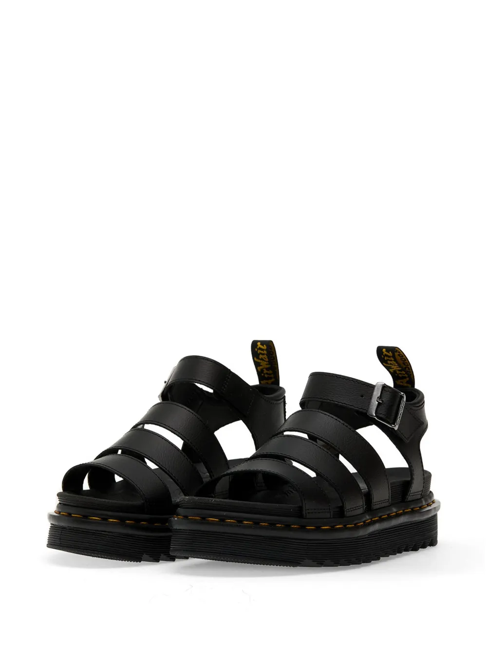 Dr Martens Blaire Athena buckled leather sandals Zwart