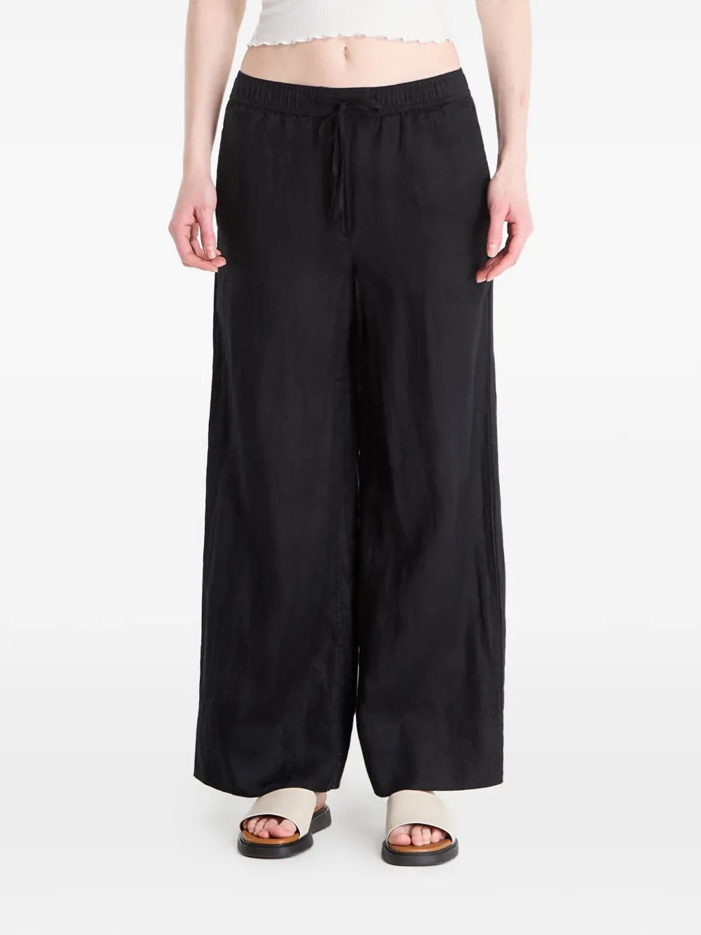 Tommy Hilfiger drawstring wide-leg trousers - Nero