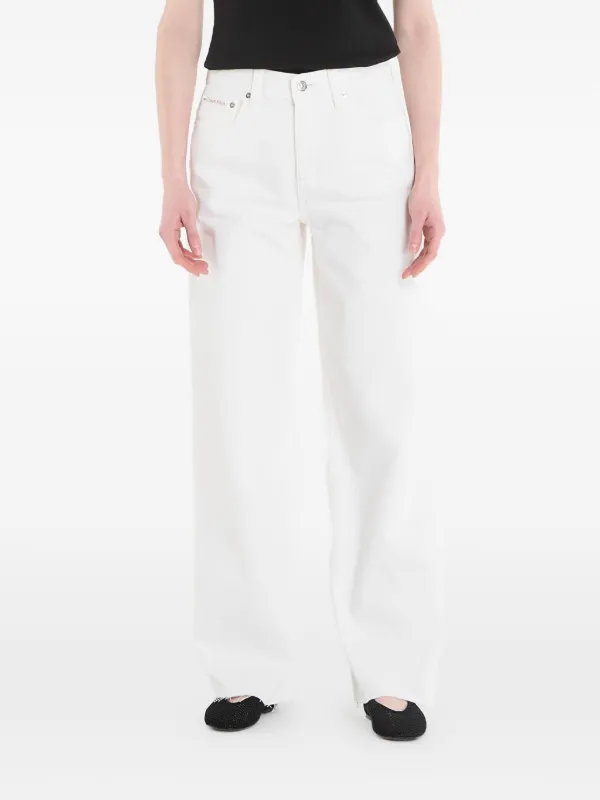 Calvin Klein ワイドジーンズ | ホワイト | FARFETCH JP