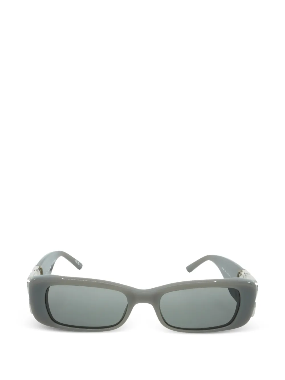 Balenciaga Dinasty BB logo-plaque rectangle-frame sunglasses - Grigio