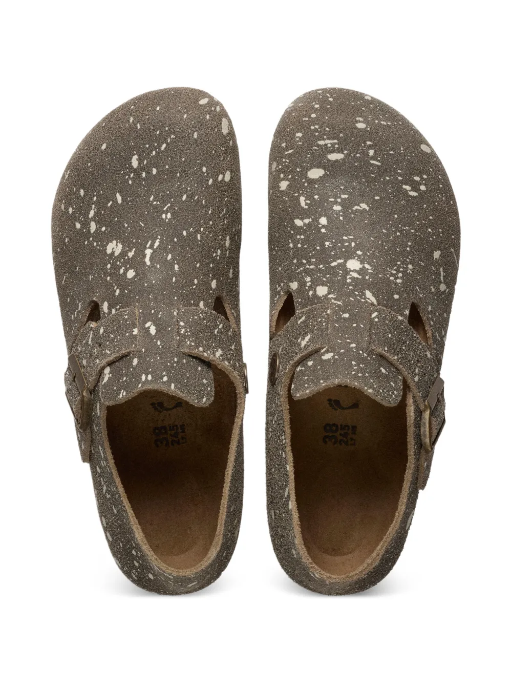Birkenstock 1774 x SONG FOR THE MUTE speckled-suede loafers Bruin