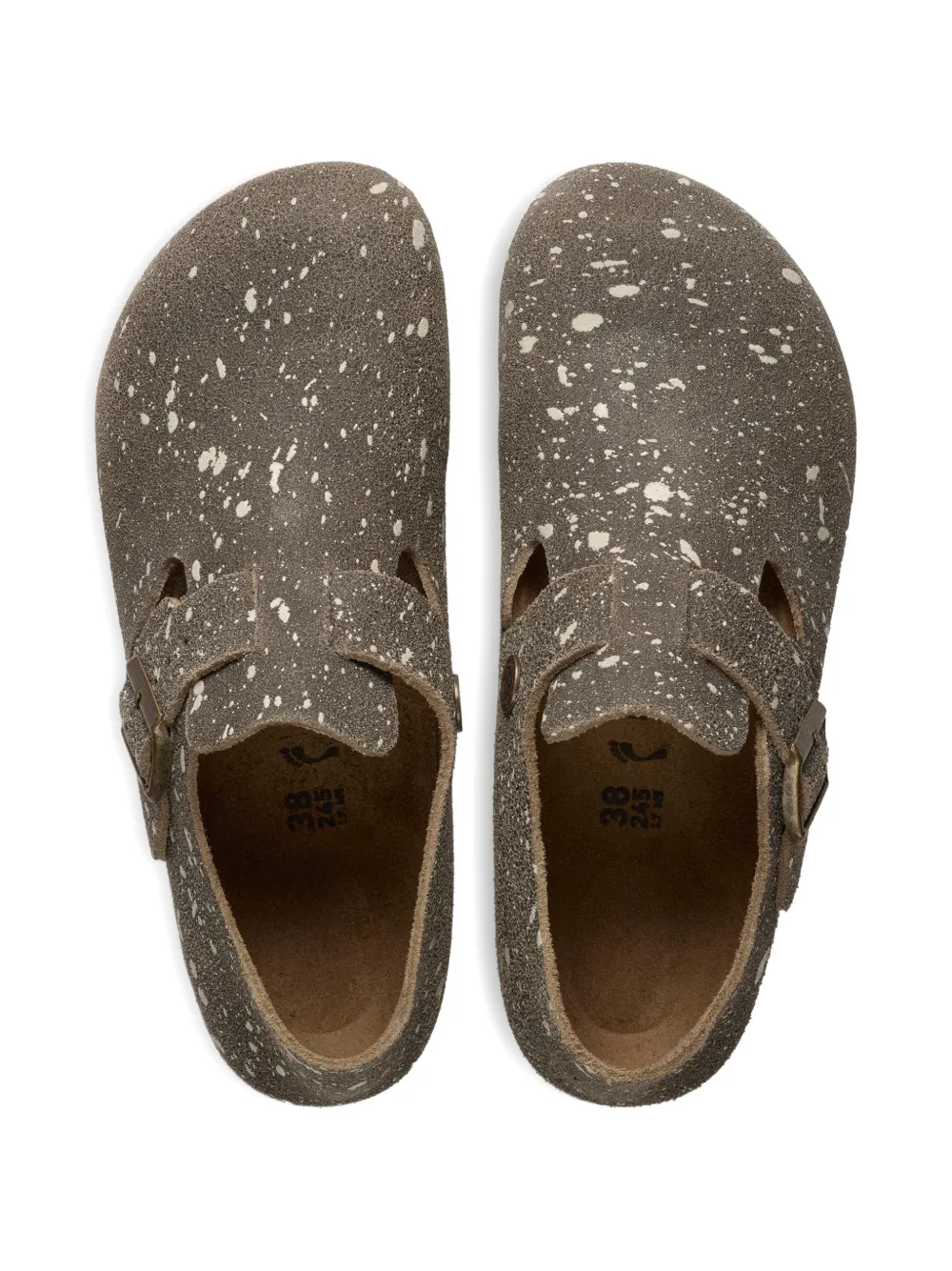 Birkenstock 1774 x SONG FOR THE MUTE speckled-suede loafers Bruin