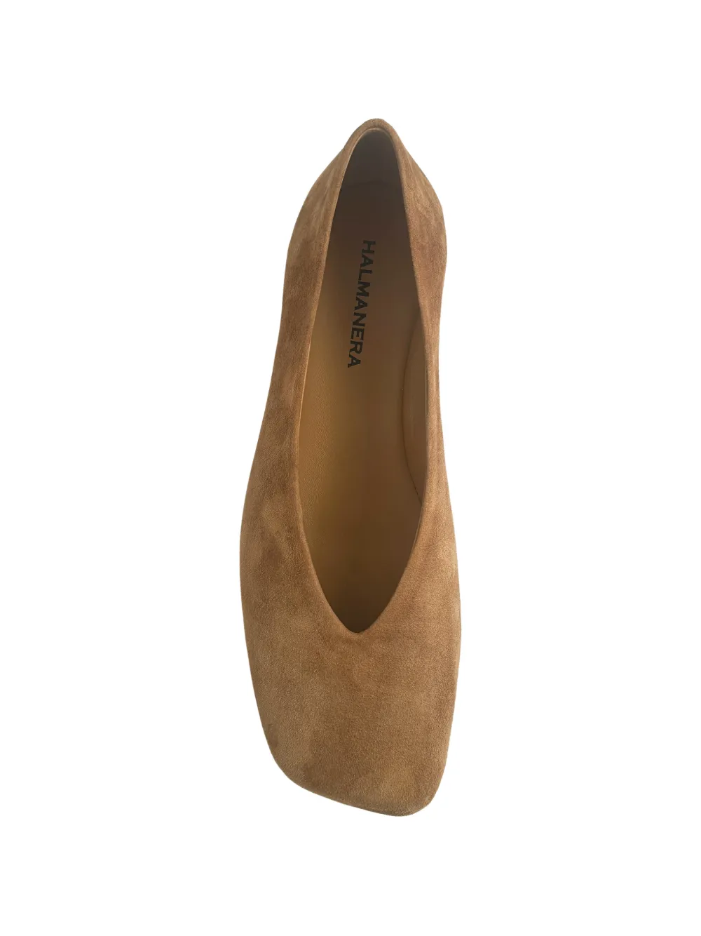 Halmanera square-toe V-cut ballet flats Bruin