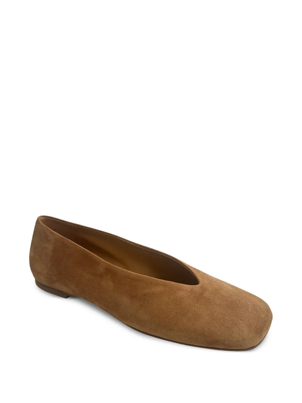 Halmanera square-toe V-cut ballet flats Bruin