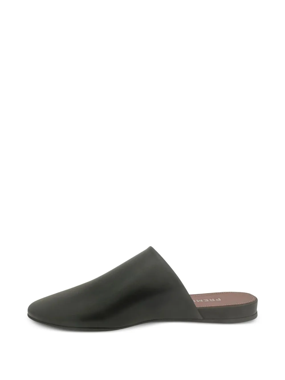 Premiata leather almond-toe mules Zwart