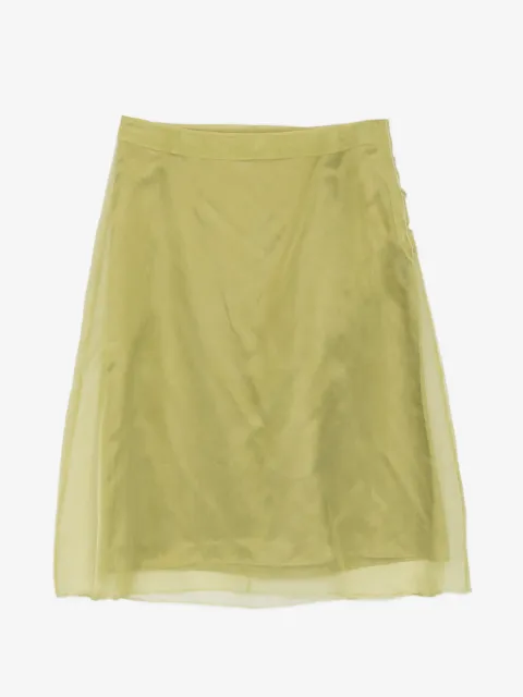 AMI Paris sheer layered midi skirt