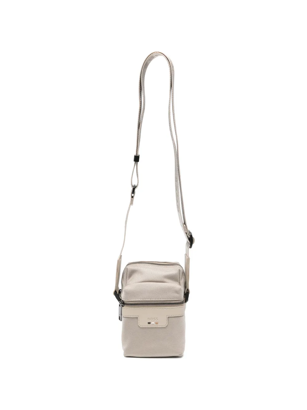 BOSS Ray logo-plaque messenger bag - Toni neutri