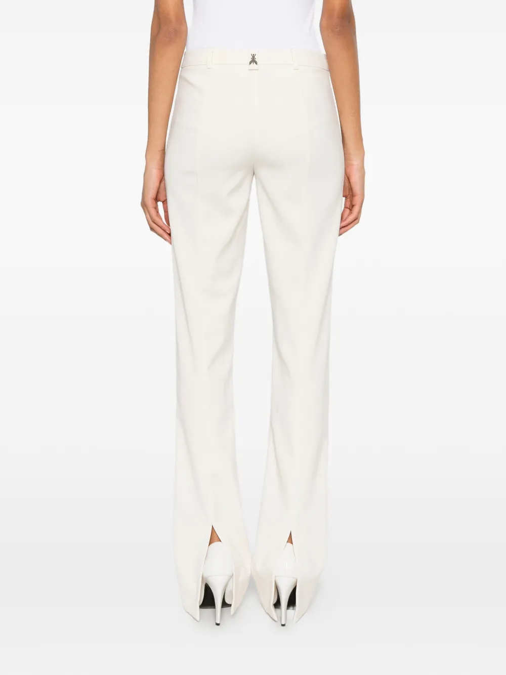 Patrizia Pepe Pantalon met split in de manchetten Beige