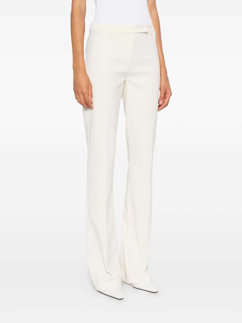 Patrizia Pepe Pantalon met split in de manchetten Beige