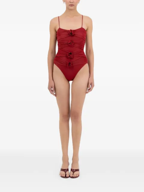 Maygel Coronel Torres ruched swimsuit