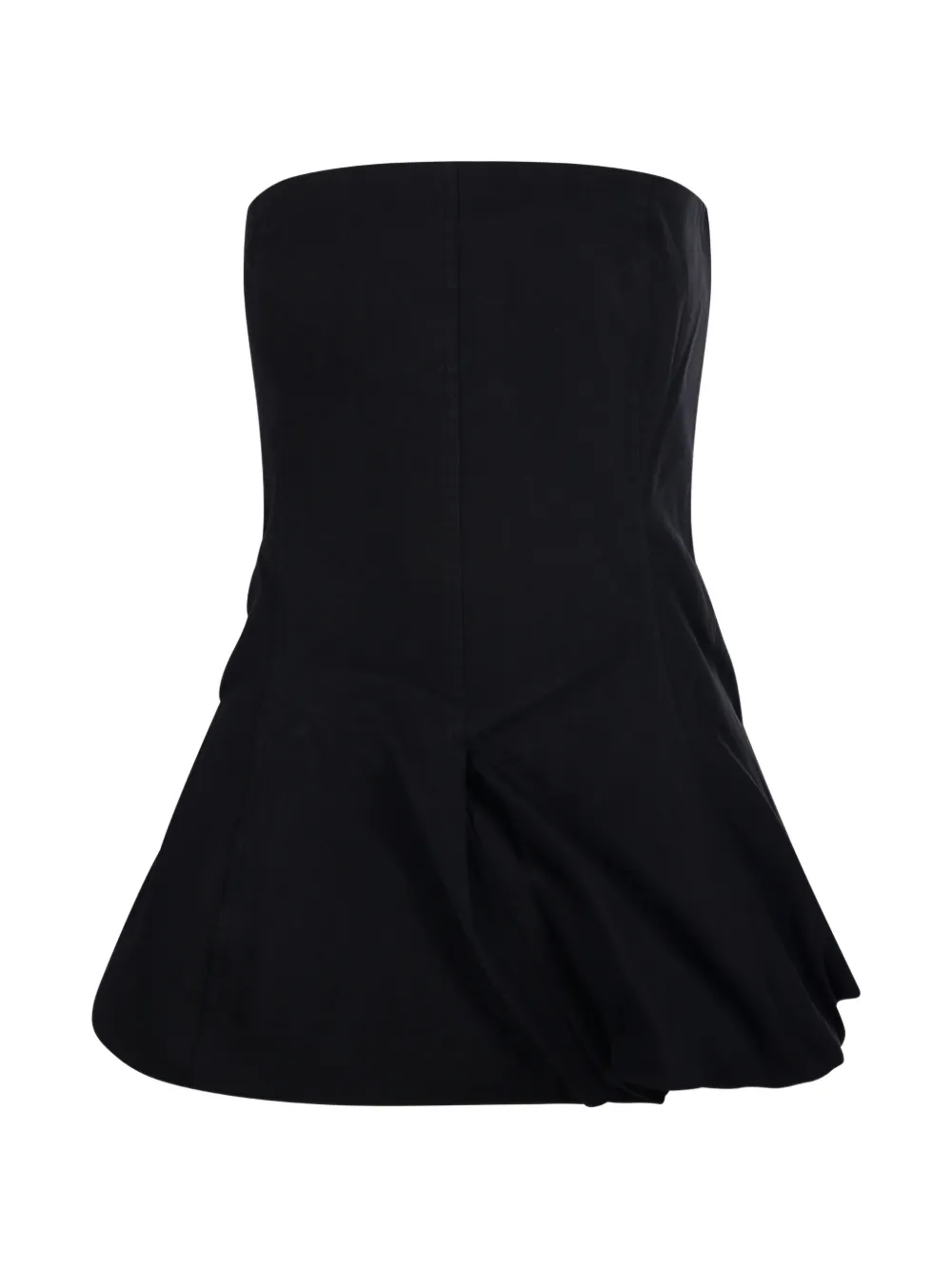 LAMRONS strapless bubble-hem top - Nero