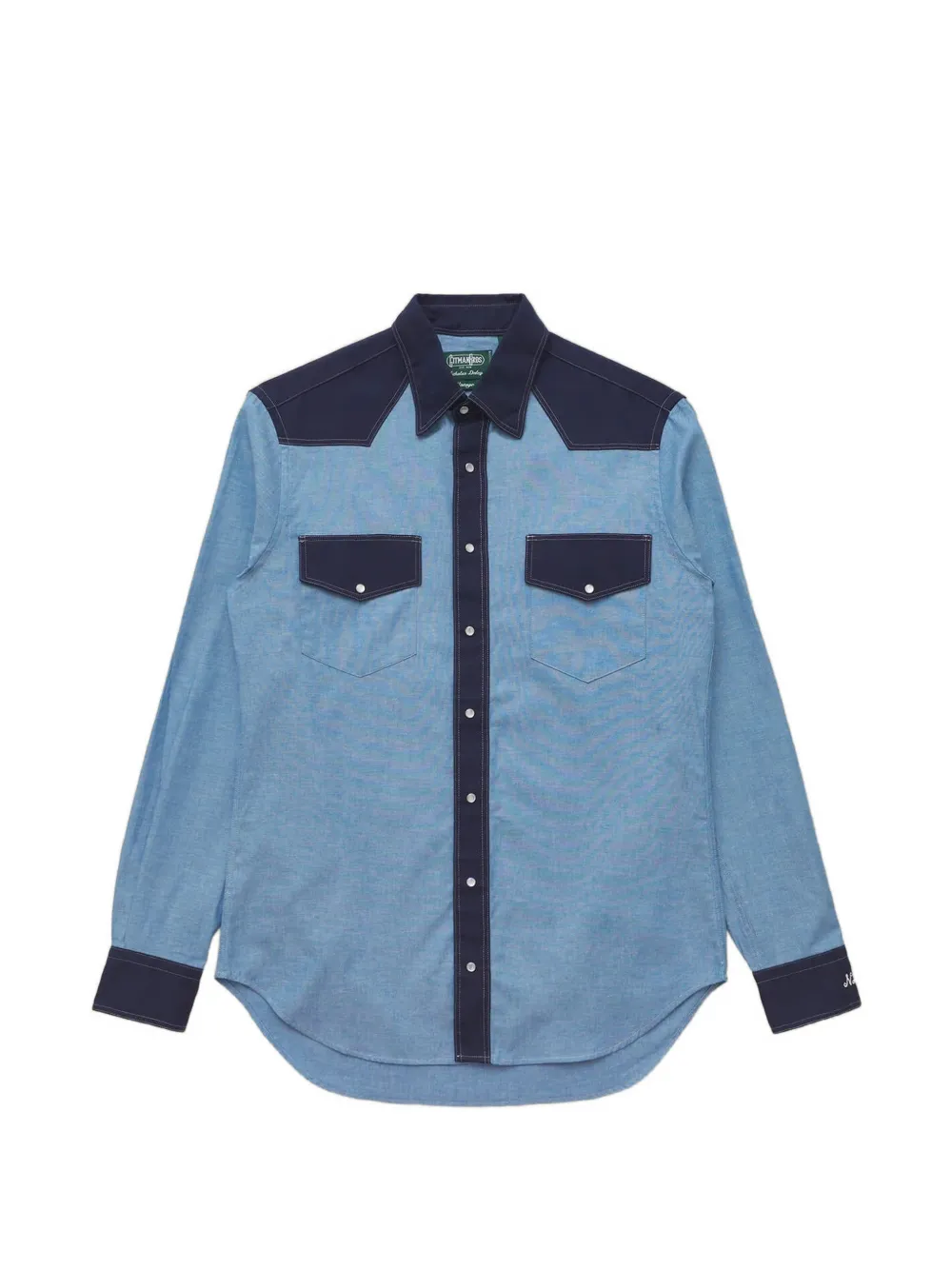 Nicholas Daley Western panelled shirt - Blue