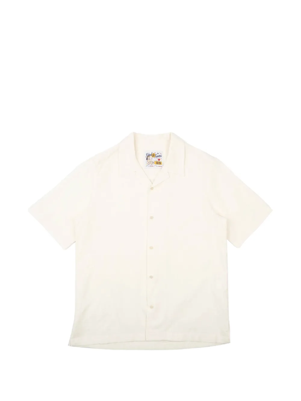 Naked and Famous Aloha jacquard shirt - Bianco