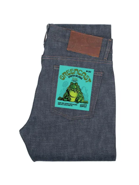 Naked and Famous Weird Guy Greencast Stretch Selvedge jeans