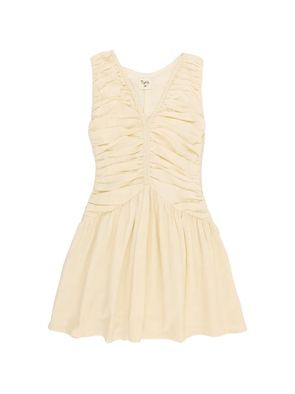 TACH CLOTHING Mistral ruched mini dress - Toni neutri
