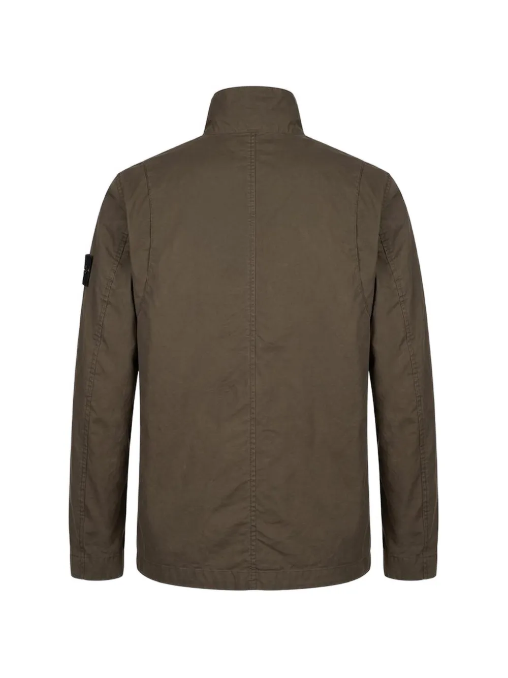 Stone Island 4100024 Tela gewaxt katoenen jack met pigment Bruin