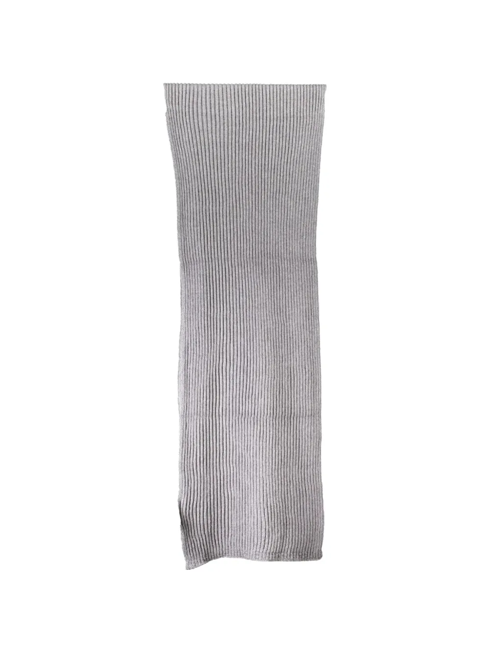 North Sails ribbed-knit logo-patch scarf - Grigio