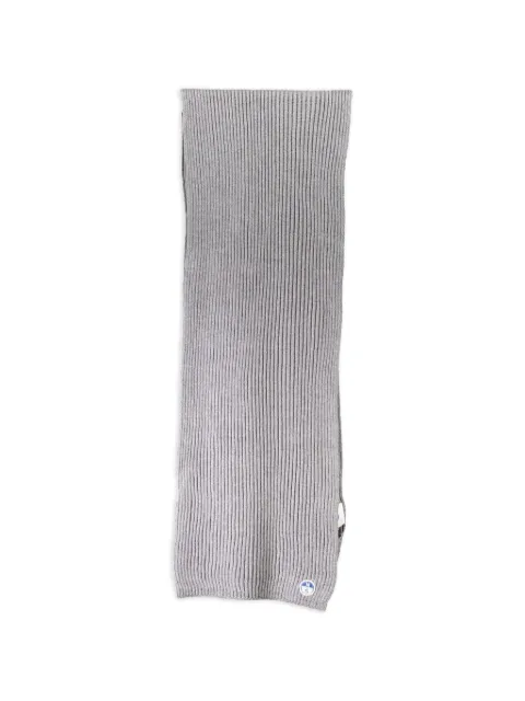 North Sails ribbed-knit logo-patch scarf