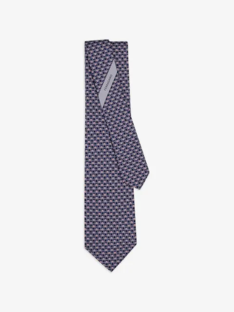Ferragamo corbata de seda con estampado Tournament