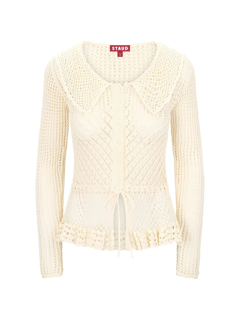 STAUD Vienna open-knit cardigan - Neutrals