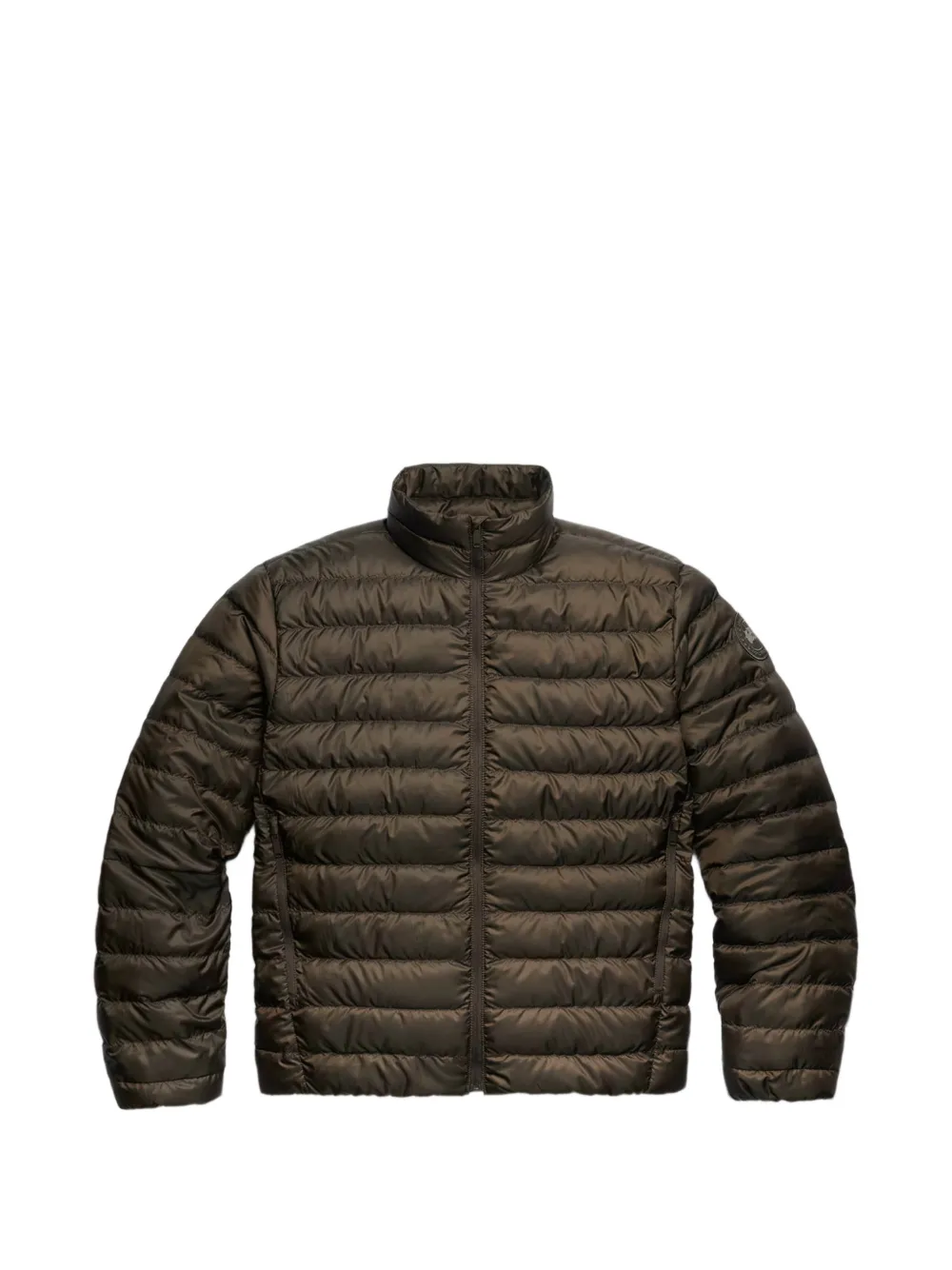 Canada Goose Stratus logo-patch quilted jacket - Marrone