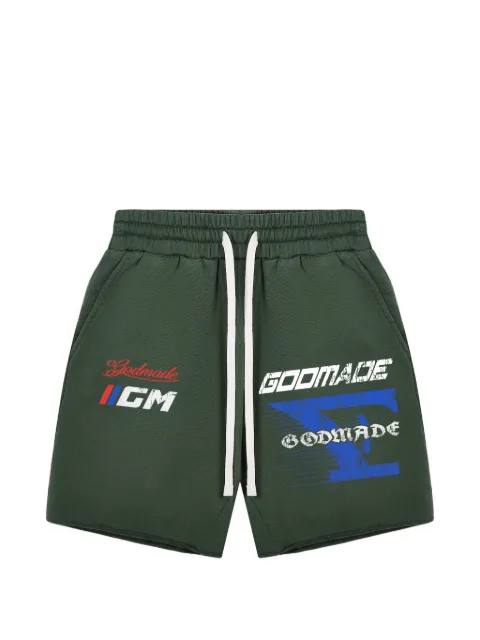 GODMADE 7 Speed logo-print track shorts