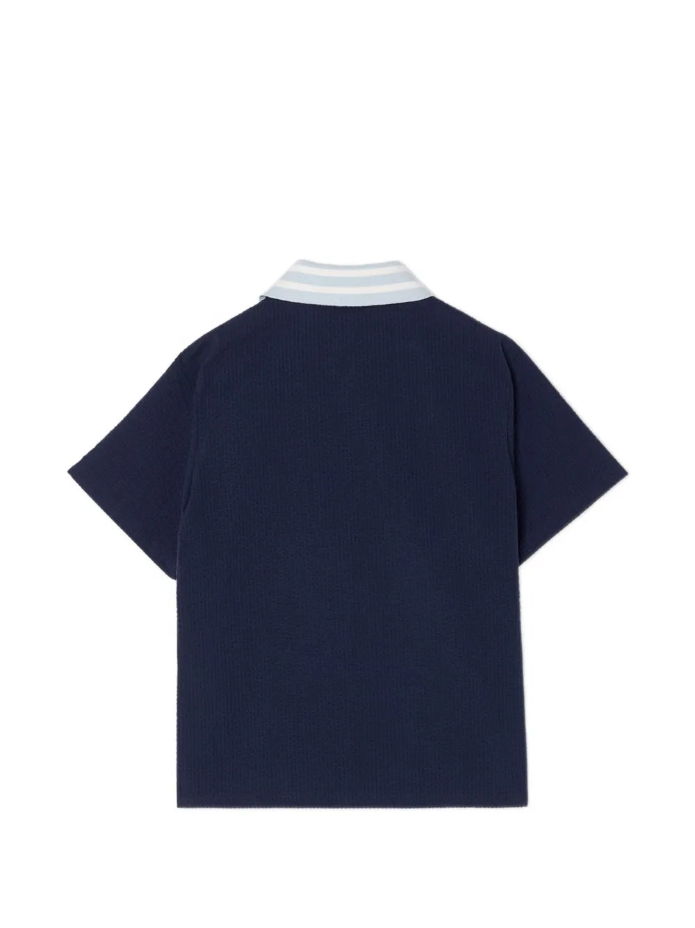 Fendi Kids Poloshirt met geborduurd logo Blauw