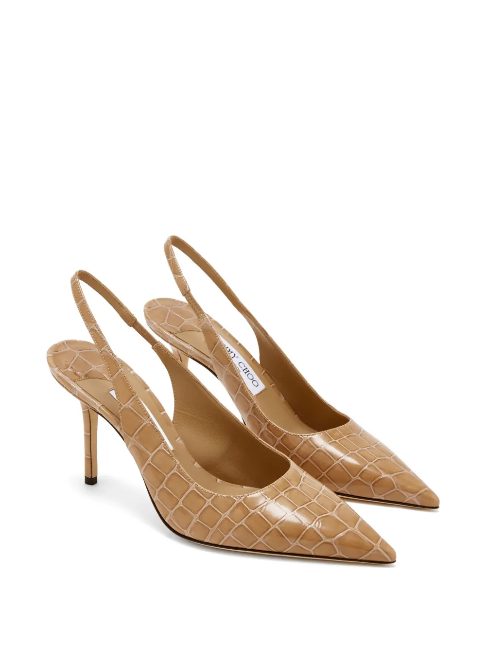 Jimmy Choo Pumps met leren hak Beige