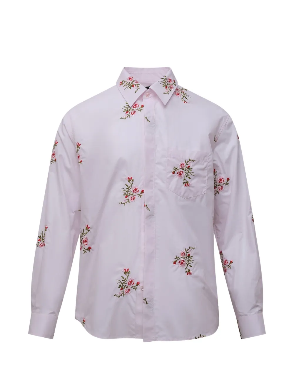 Simone Rocha floral-embroidered shirt - Rosa