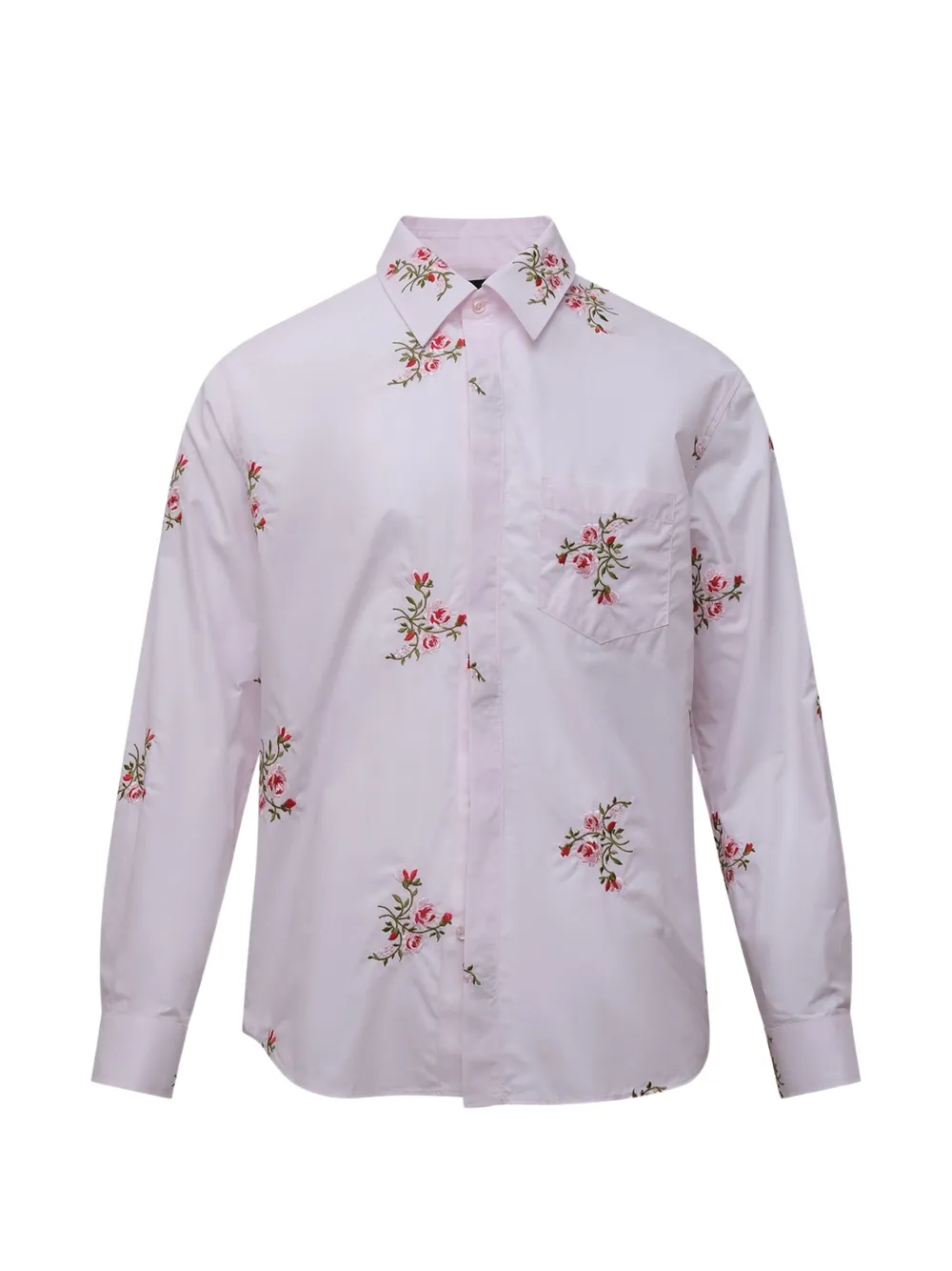 Simone Rocha floral-embroidered shirt - Rosa