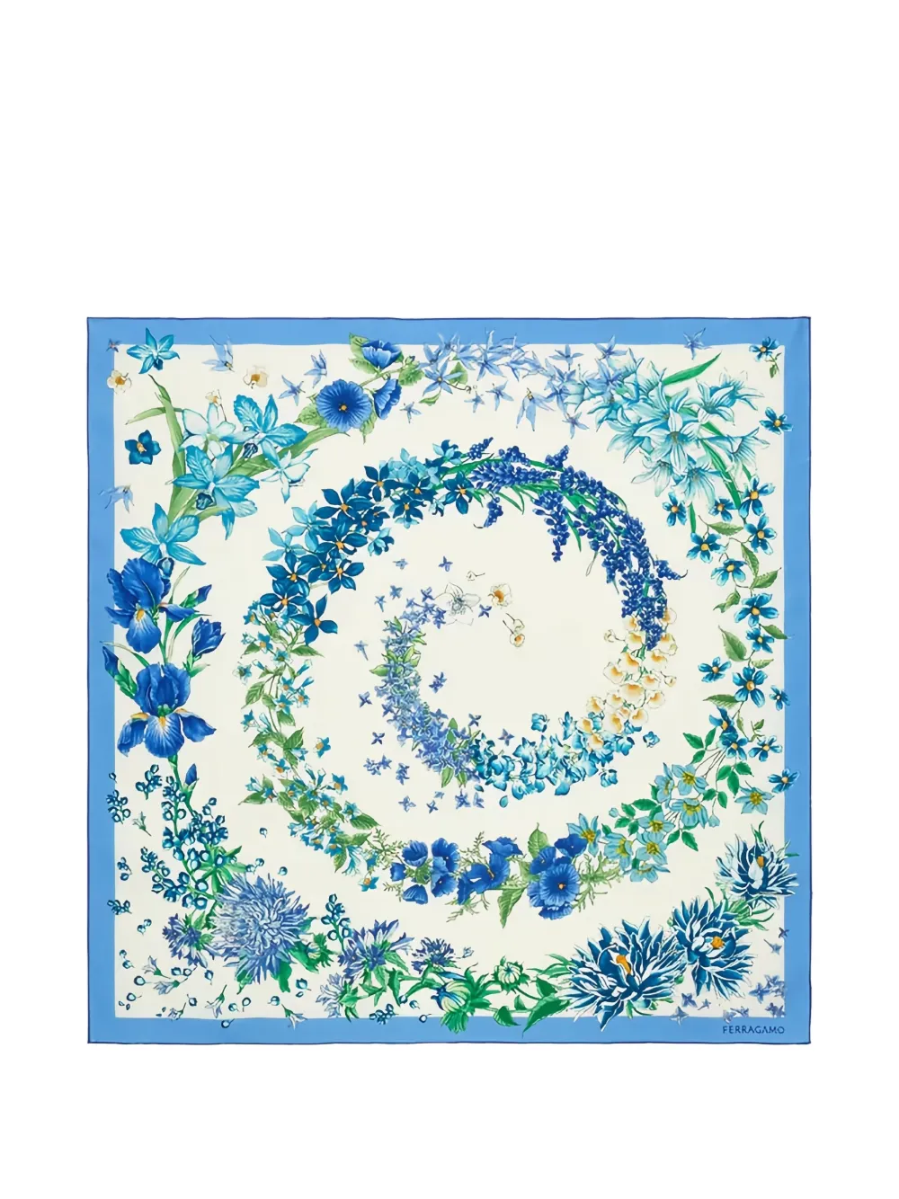 Ferragamo floral-print silk scarf - Nude