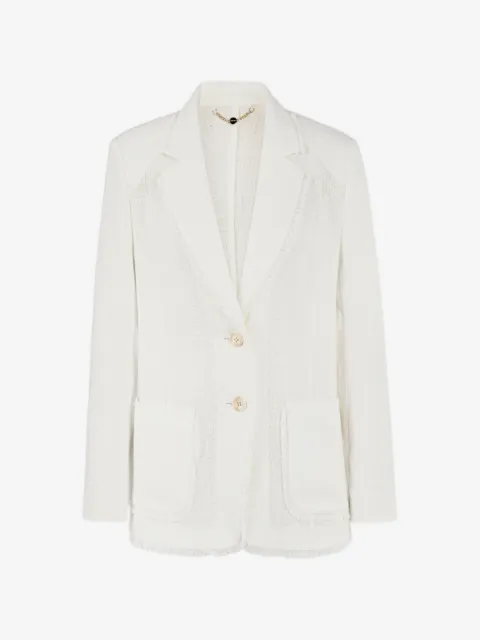 MARCCAIN frayed-edge single-breasted blazer
