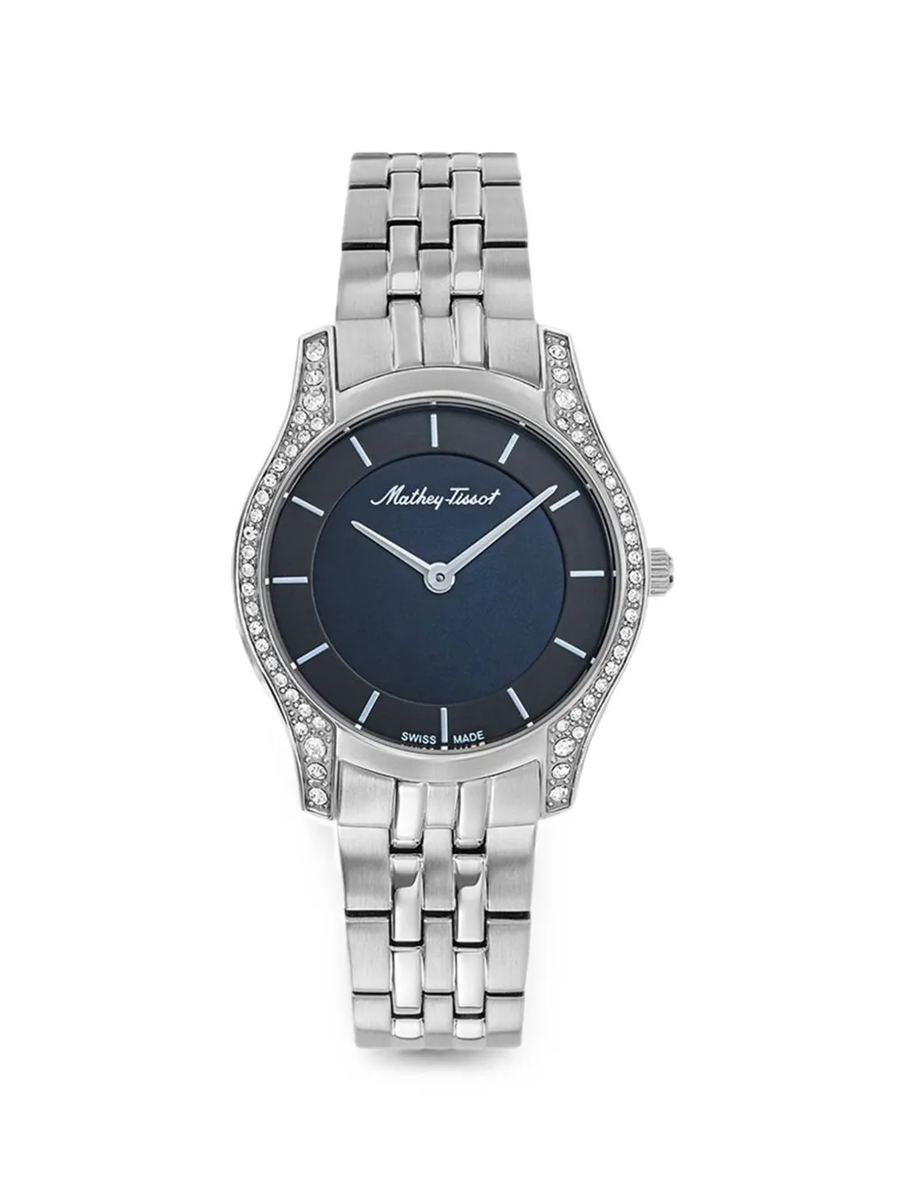 Mathey Tissot Tacy crystal-embellished 32mm watch - Blu