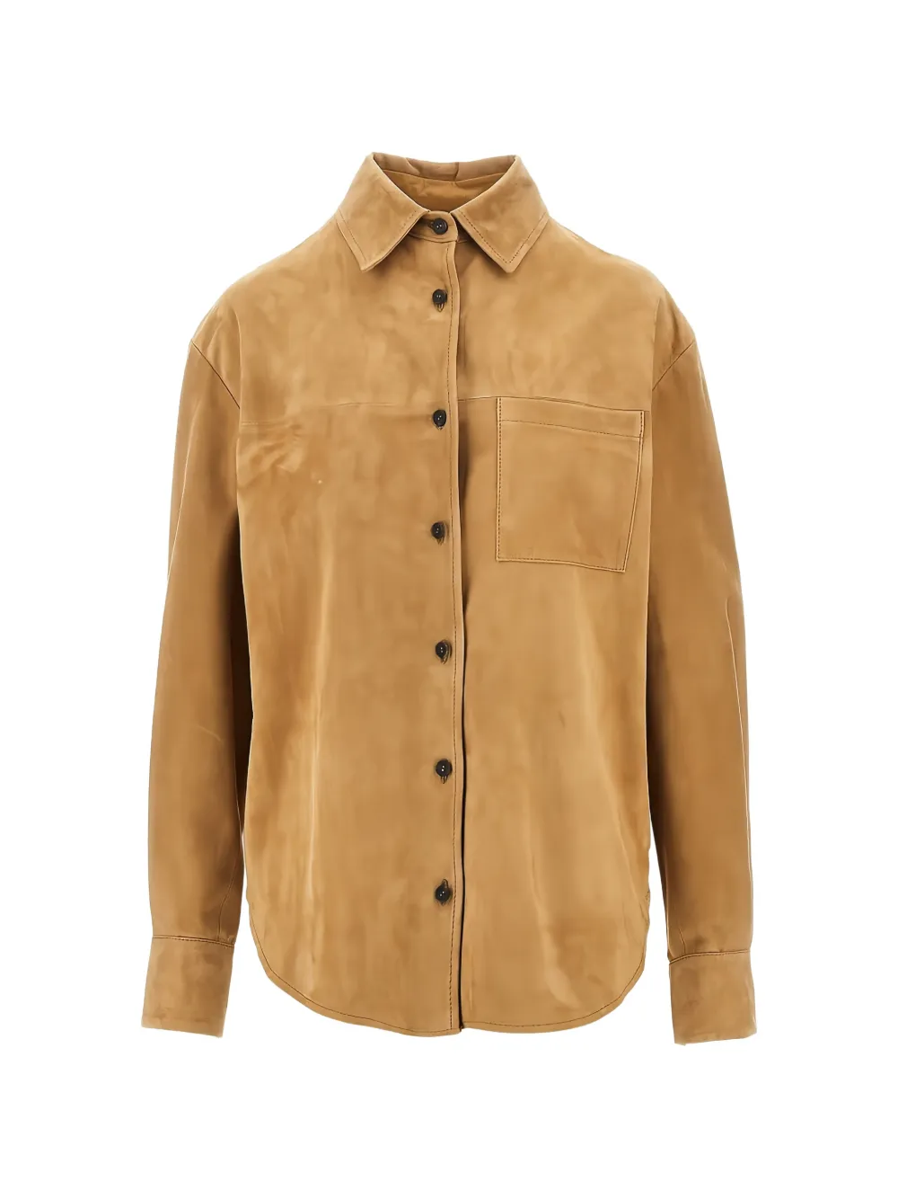 S.W.O.R.D 6.6.44 chest-pocket suede shirt - Marrone